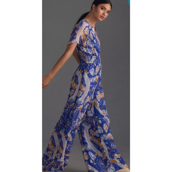 Anthropologie The Somerset Jumpsuit: Chiffon Edition Sz Small - Picture 1 of 8